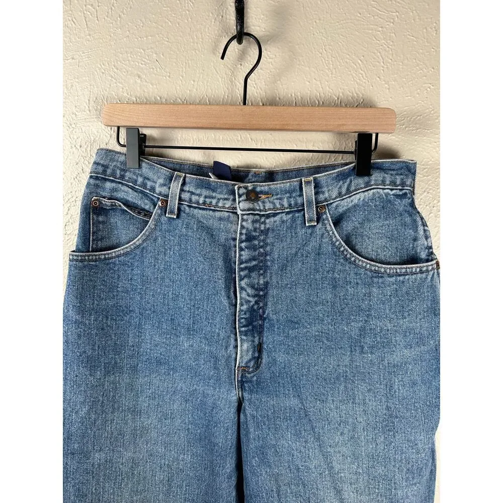 Lands End Jeans Women's Size 12 Straight Leg Denim Y2K Light Wash Spring Pants - Picture 2 of 10